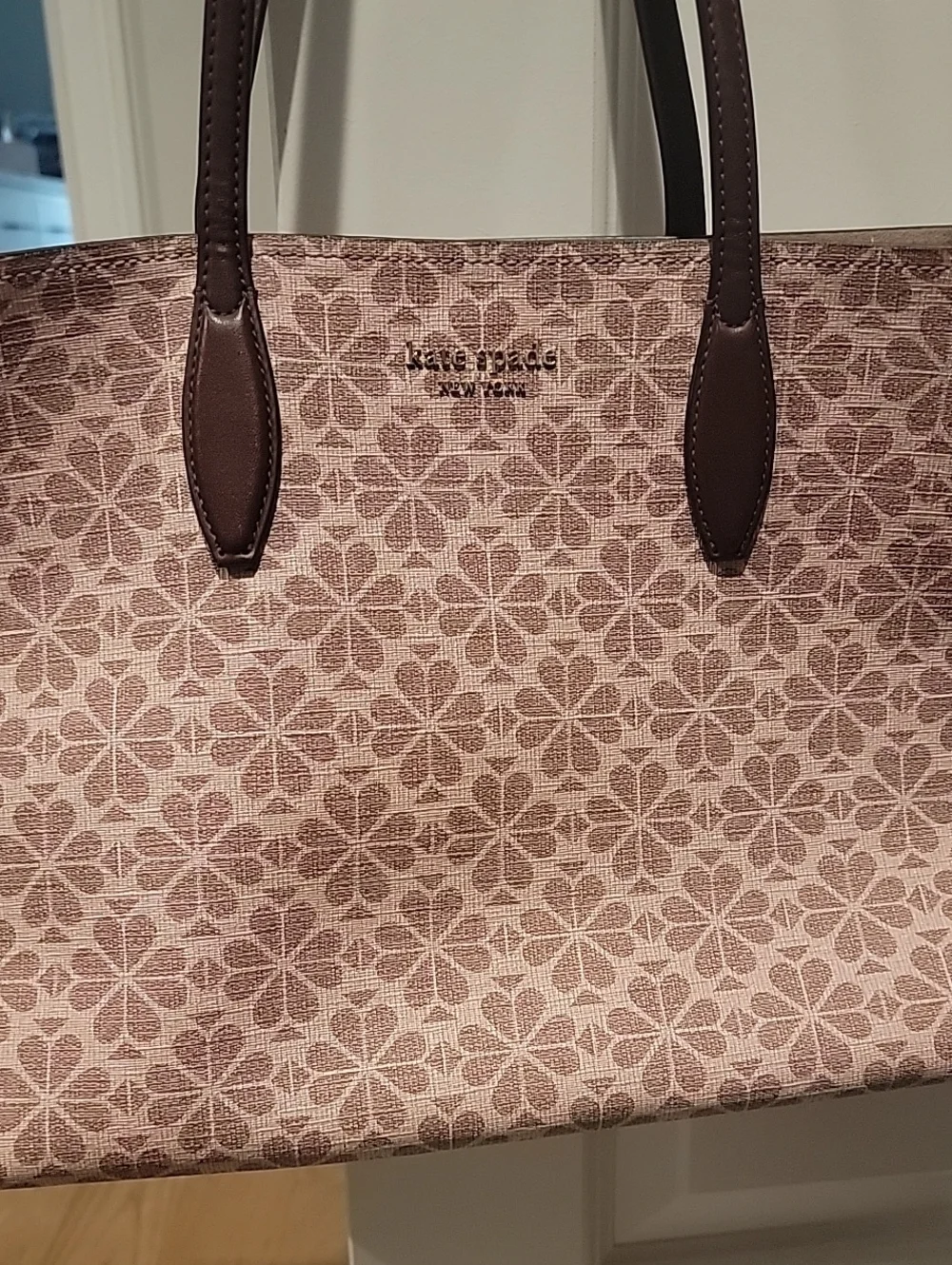 kate spade Pink Floral Jacquard Tote with Kate Spade Pink Puppy Pouch